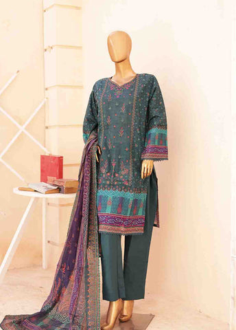 Bin Saeed Fabric - SM-ED-096- 3 Piece Embroidered Stitched Suit
