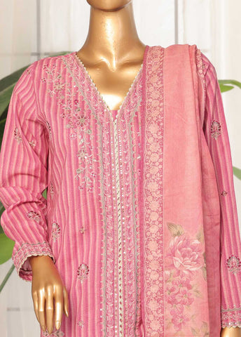 SM-EKS-002 O-A - 3 Piece Printed Embroidered Stitched Suit