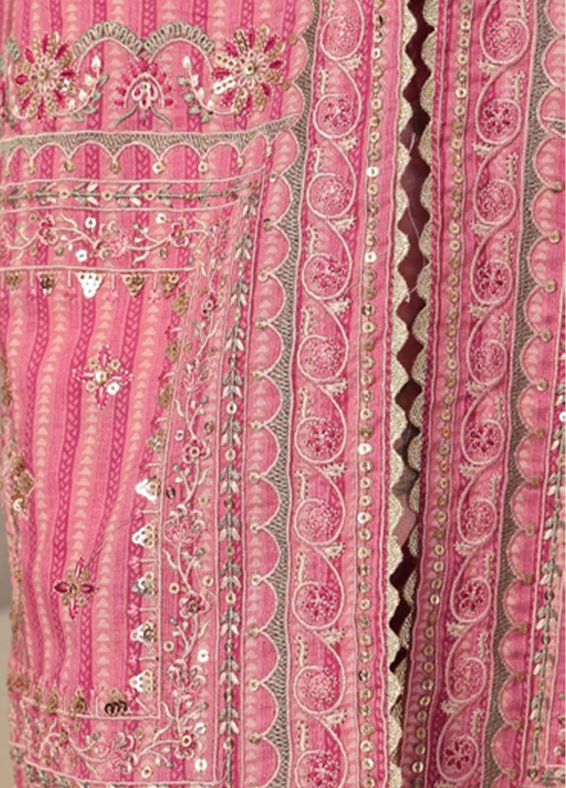 Bin Saeed Fabric - SM-EKS-002 O-A - 3 Piece Printed Embroidered Stitched Suit