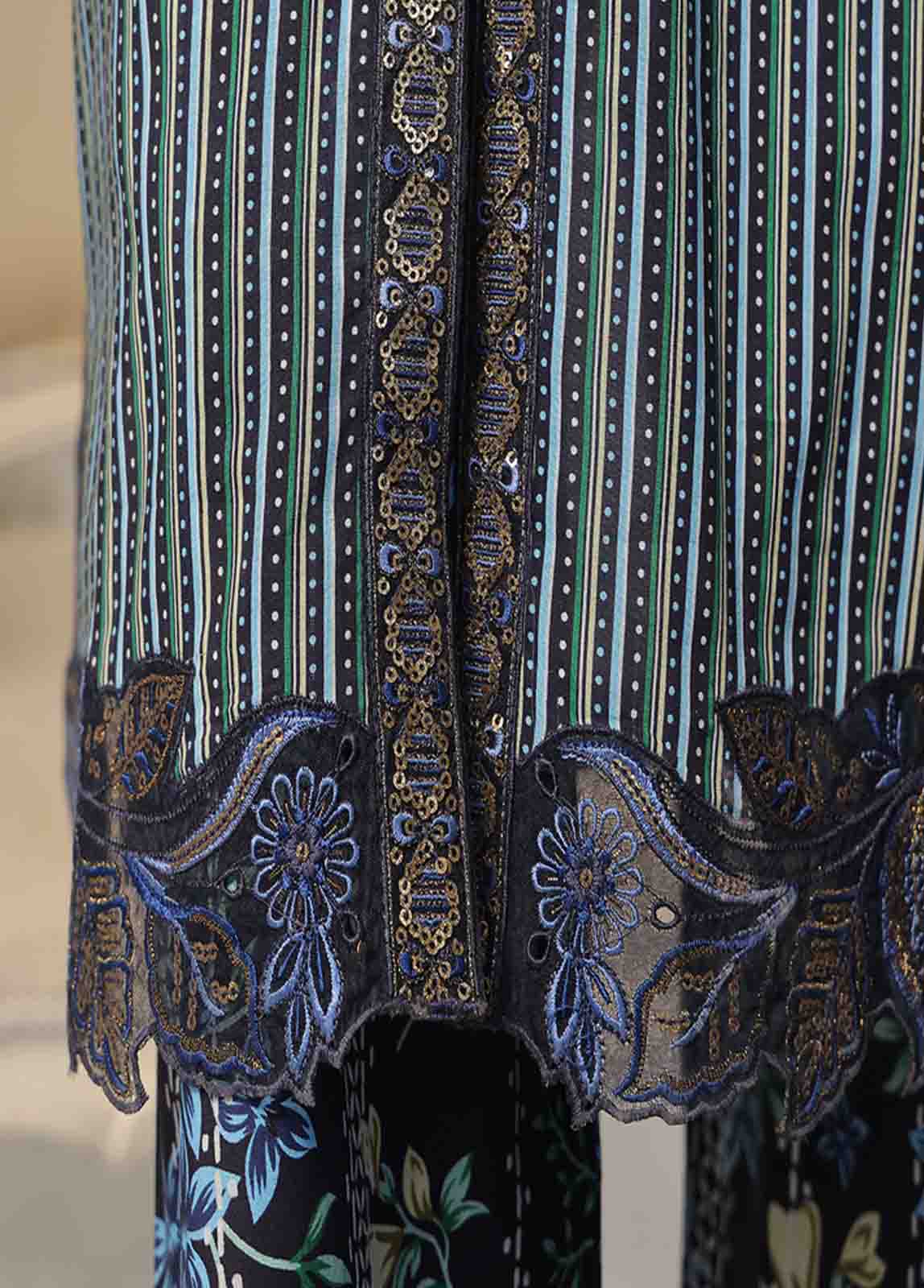 Bin Saeed Fabric - SM-EKS-004 B-B- 3 Piece Printed Embroidered Stitched Suit