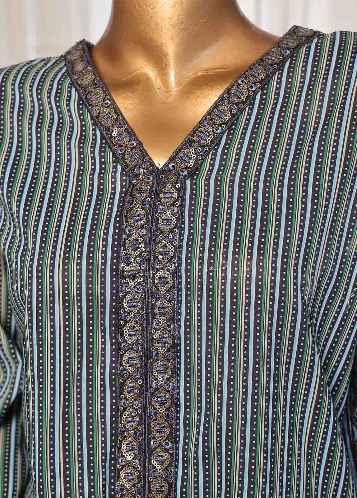 Bin Saeed Fabric - SM-EKS-004 B-B- 3 Piece Printed Embroidered Stitched Suit