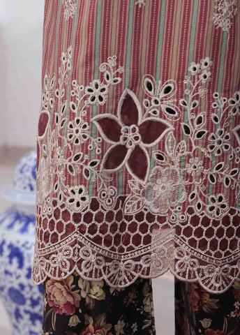 Bin Saeed Fabric - SM-EKS-005 A -3 Piece Printed Embroidered Stitched Suit