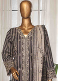 SM-EKS-007 O-B- 3 Piece Printed Embroidered Stitched Suit