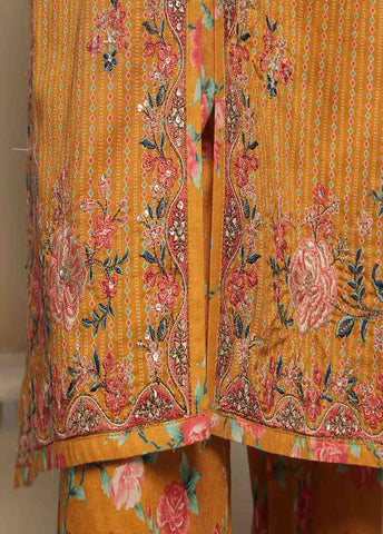 Bin Saeed Fabric - SM-EKS-010 O-B- 3 Piece Printed Embroidered Stitched Suit