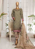 SM-EKS-012 O-B- 3 Piece Printed Embroidered Stitched Suit