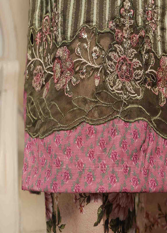 Bin Saeed Fabric - SM-EKS-012 O-B- 3 Piece Printed Embroidered Stitched Suit