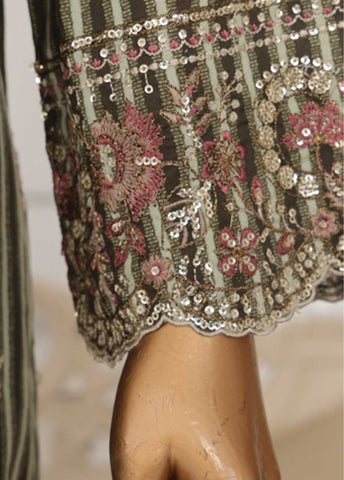 Bin Saeed Fabric - SM-EKS-012 O-S- 3 Piece Printed Embroidered Stitched Suit