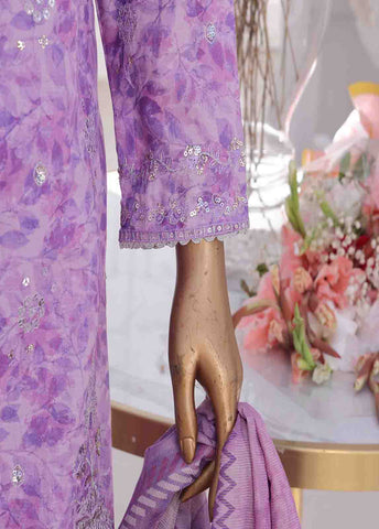 Bin Saeed Fabric - SM-EKS-017- 3 Piece Printed Embroidered Stitched Suit