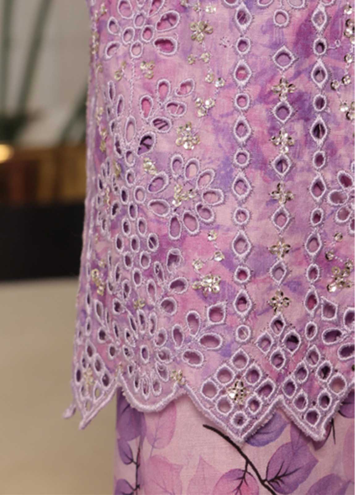 Bin Saeed Fabric - SM-EKS-017 B-S- 3 Piece Printed Embroidered Stitched Suit