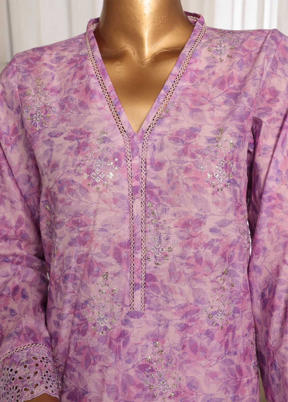 Bin Saeed Fabric - SM-EKS-017 B-S- 3 Piece Printed Embroidered Stitched Suit