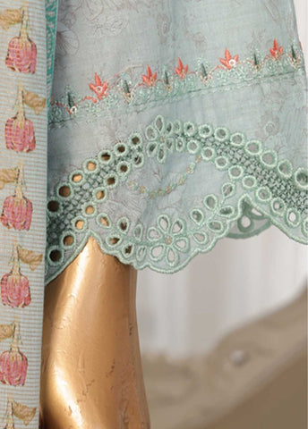 SM-EKS-018 A-S- 3 Piece Printed Embroidered Stitched Suit
