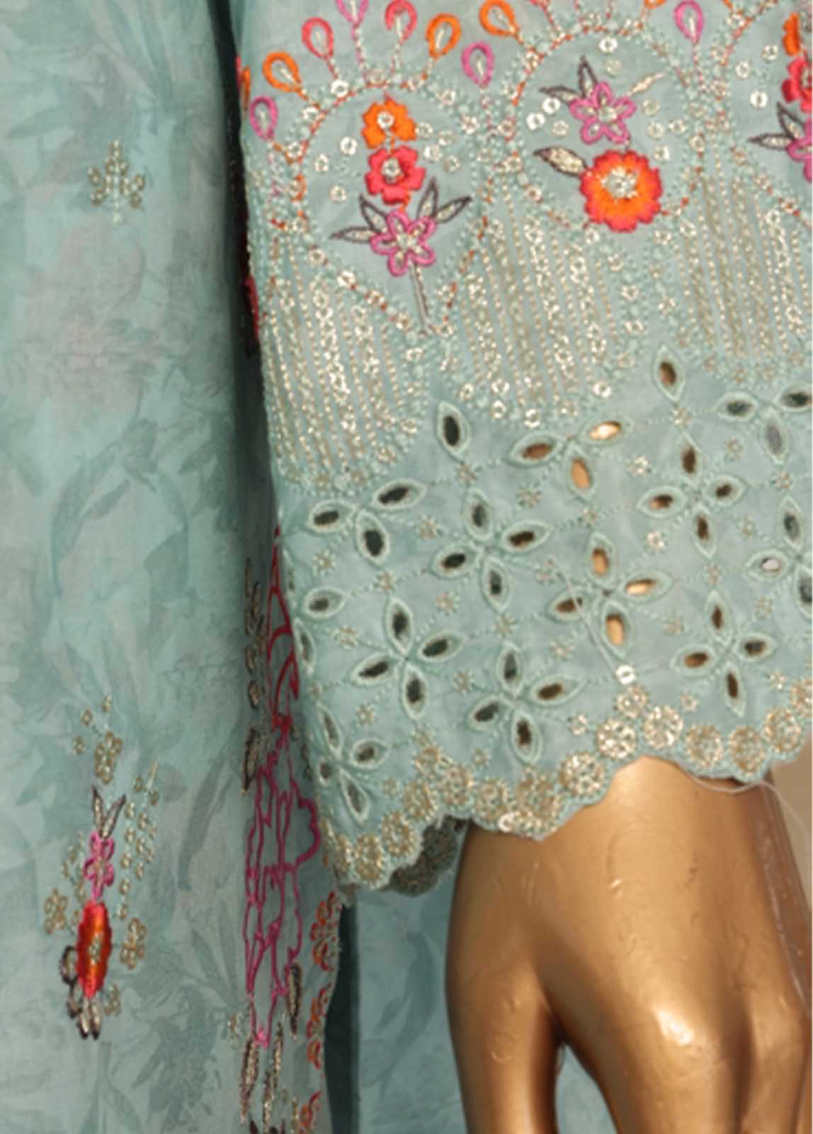 Bin Saeed Fabric - SM-EKS-020 - 3 Piece Printed Embroidered Stitched Suit