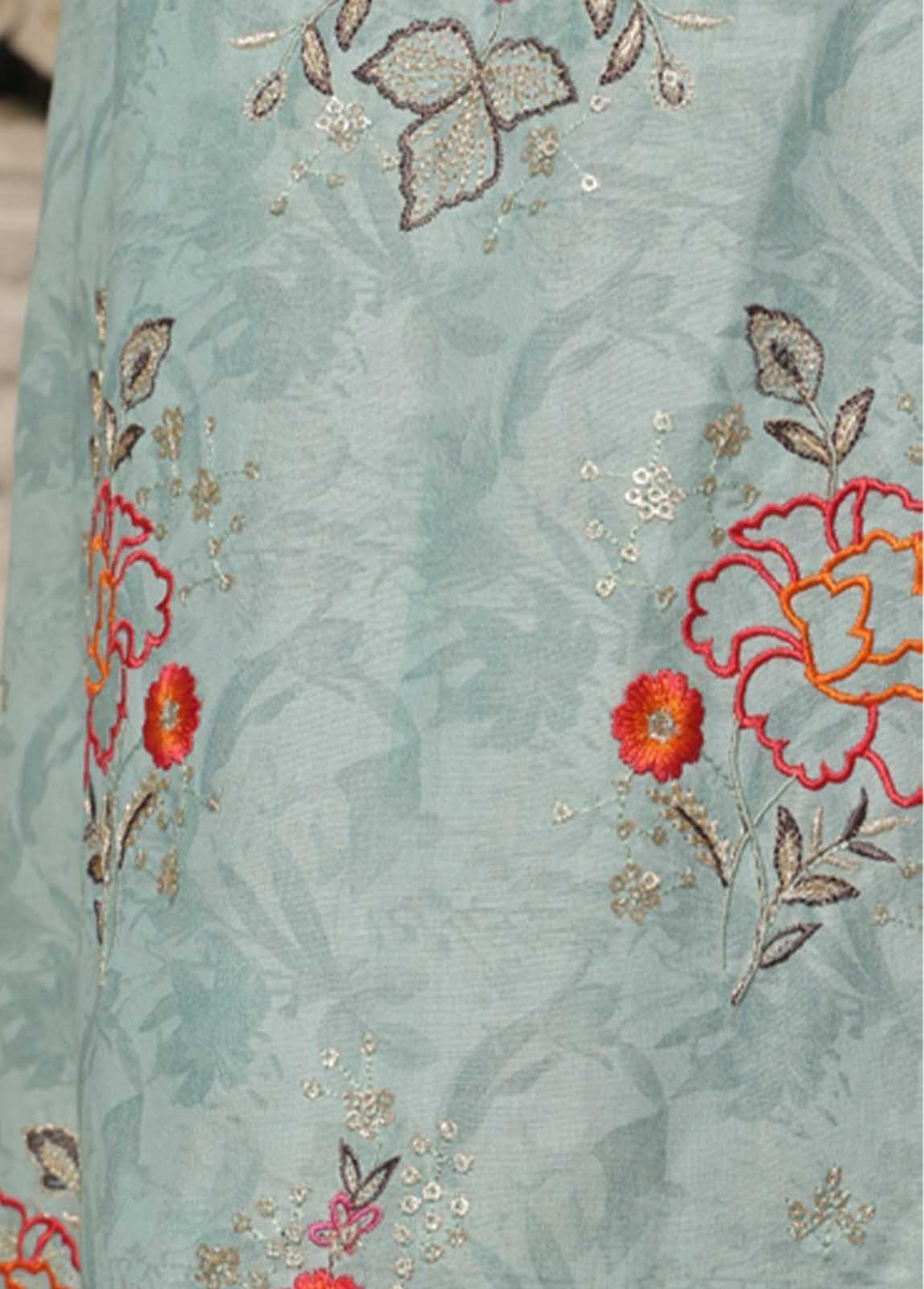 Bin Saeed Fabric - SM-EKS-020 - 3 Piece Printed Embroidered Stitched Suit