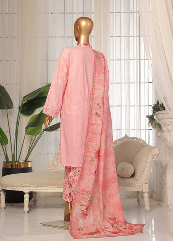 Bin Saeed Fabric - SM-EKS-022 B-S- 3 Piece Printed Embroidered Stitched Suit