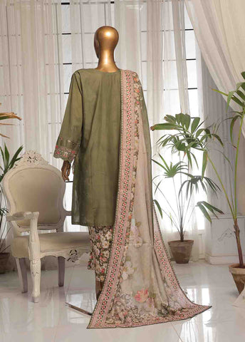 Bin Saeed Fabric - SM-EKS-024 A-B- 3 Piece Printed Embroidered Stitched Suit