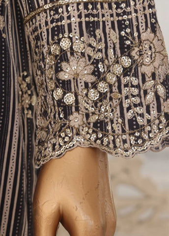 SM-EKS-06 B-S- 3 Piece Printed Embroidered Stitched Suit