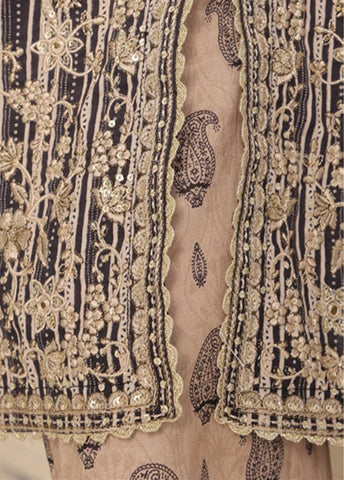 SM-EKS-06 B-S- 3 Piece Printed Embroidered Stitched Suit