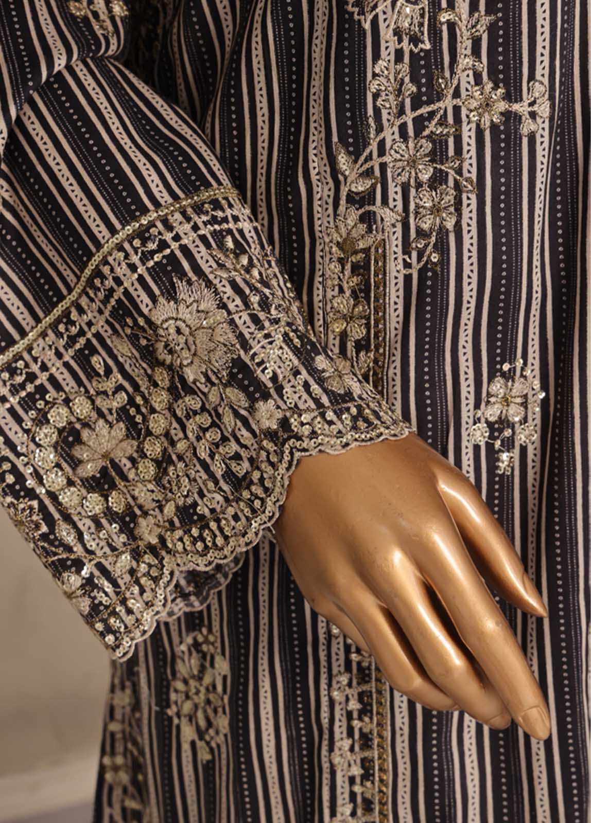 Bin Saeed Fabric - SM-EKS-07 A-S- 3 Piece Printed Embroidered Stitched Suit