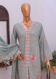 SM-EMB-011 O-B- 3 Piece Printed Embroidered Stitched Suit