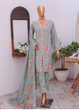 SM-EMB-011 O-B- 3 Piece Printed Embroidered Stitched Suit