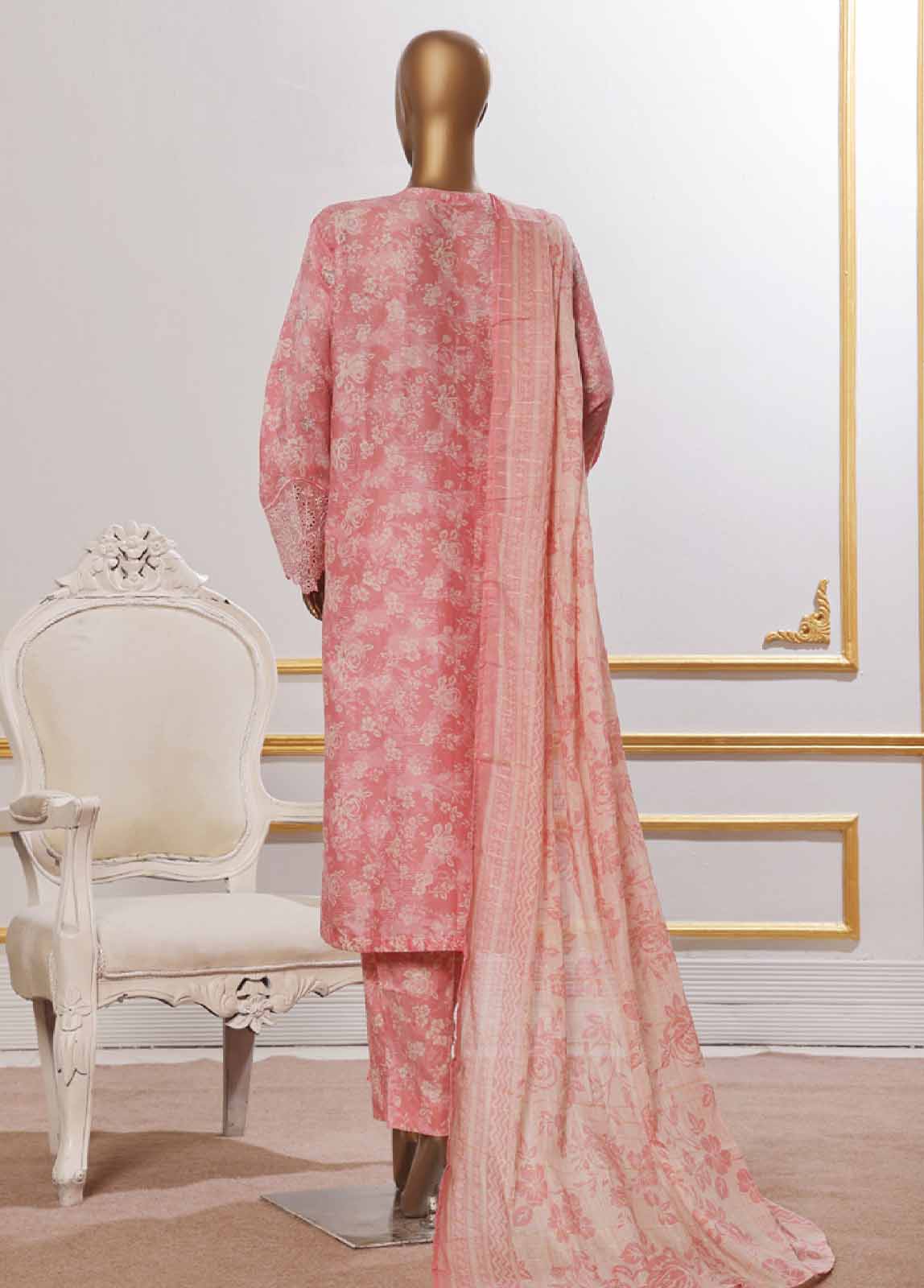 Bin Saeed Fabric - SM-EMB-0133V2- 3 Piece Embroidered Stitched Suit