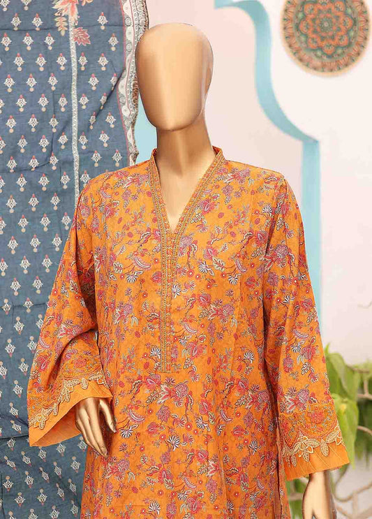 Bin Saeed Fabric - SM-EMB-0171-3 Piece Cutwork Kari Stitched Suit