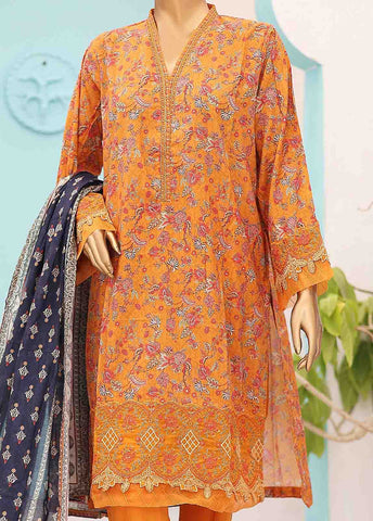 Bin Saeed Fabric - SM-EMB-0171-3 Piece Cutwork Kari Stitched Suit