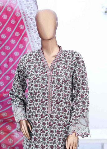 Bin Saeed Fabric - SM-EMB-0225-3 Piece Cutwork Kari Stitched Suit