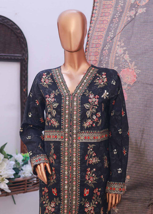 Bin Saeed Fabric - SM-EMB-023- 3 Piece Printed Embroidered Stitched Suit