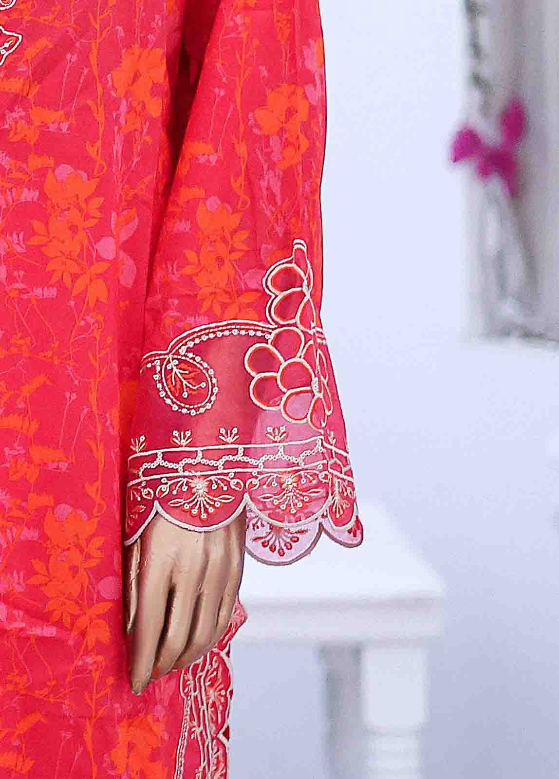 Bin Saeed Fabric - SM-EMB-0340-3 Piece Cutwork Kari Stitched Suit
