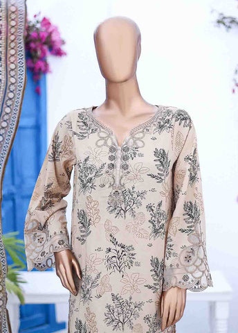 Bin Saeed Fabric - SM-EMB-0341-3 Piece Cutwork Kari Stitched Suit