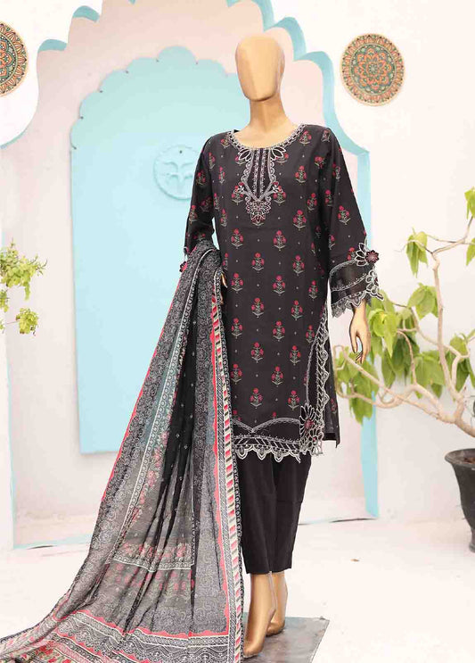 SM-EMB-0410-3 Piece Cutwork Kari Stitched Suit