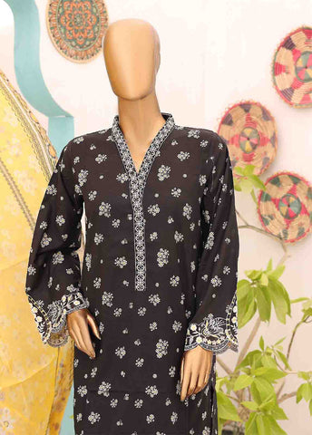 Bin Saeed Fabric - SM-EMB-0429-3 Piece Cutwork Kari Stitched Suit