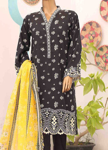 Bin Saeed Fabric - SM-EMB-0429-3 Piece Cutwork Kari Stitched Suit