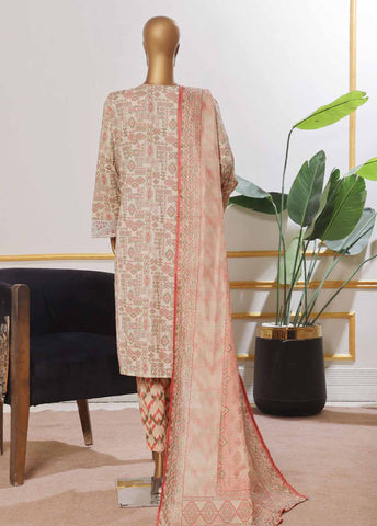 Bin Saeed Fabric - SM-EMB-042V2- 3 Piece Embroidered Stitched Suit