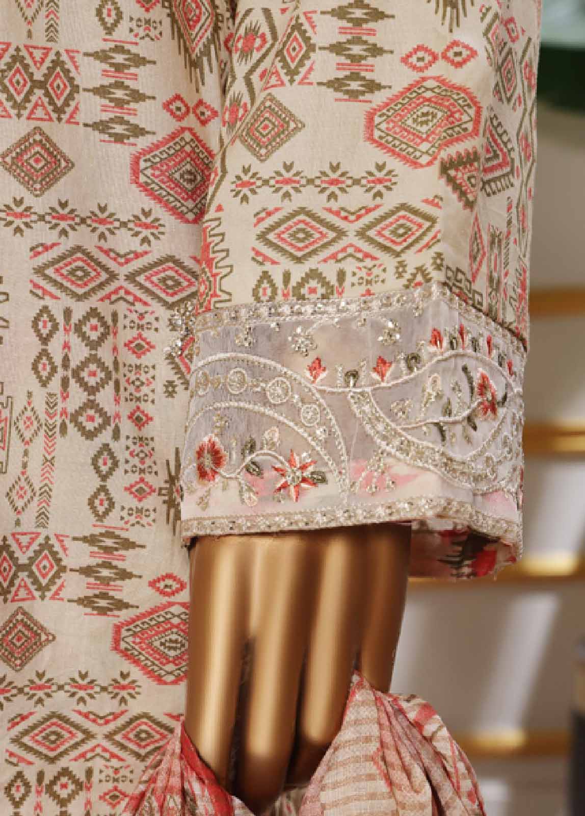 Bin Saeed Fabric - SM-EMB-042V2- 3 Piece Embroidered Stitched Suit