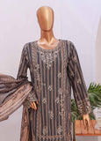 SM-EMB-06- 3 Piece Printed Embroidered Stitched Suit