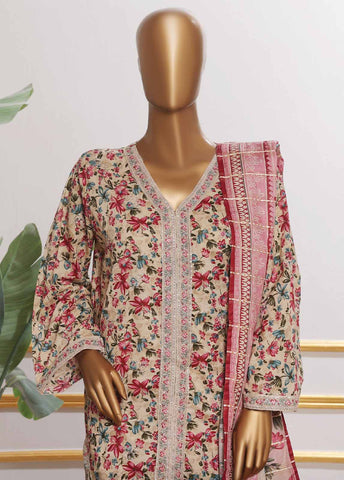 Bin Saeed Fabric - SM-EMB-075V2- 3 Piece Embroidered Stitched Suit