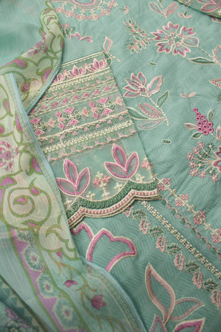 Bin Saeed Fabric - SM-EMB-075 B- 3 Piece Embroidered Stitched Suit