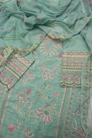 Bin Saeed Fabric - SM-EMB-075 B- 3 Piece Embroidered Stitched Suit