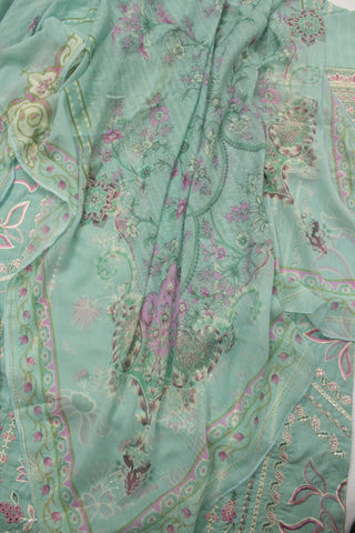 Bin Saeed Fabric - SM-EMB-075 B- 3 Piece Embroidered Stitched Suit