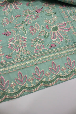 Bin Saeed Fabric - SM-EMB-075 B- 3 Piece Embroidered Stitched Suit