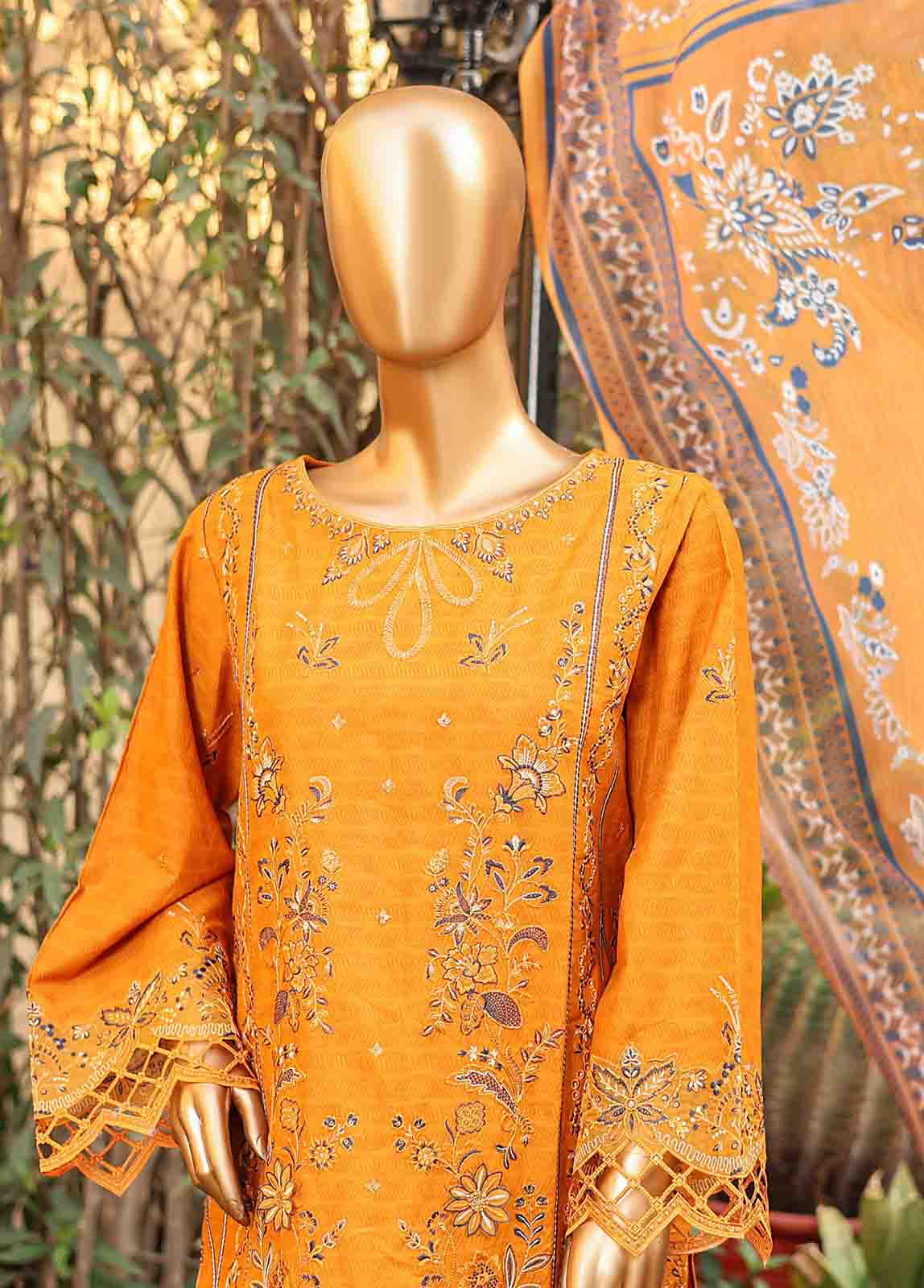 Bin Saeed Fabric - SM-EMB-078 - 3 Piece Embroidered Stitched Suit
