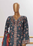 SM-EMB-080V2- 3 Piece Embroidered Stitched Suit