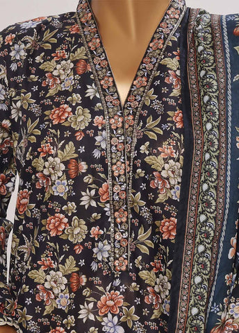 Bin Saeed Fabric - SM-EMB-095V2- 3 Piece Embroidered Stitched Suit