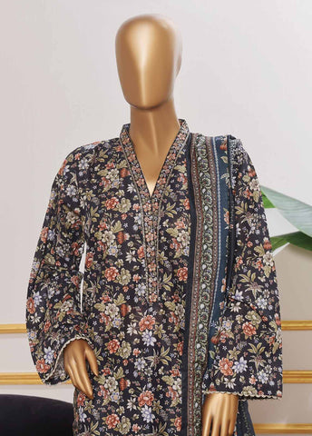 Bin Saeed Fabric - SM-EMB-095V2- 3 Piece Embroidered Stitched Suit