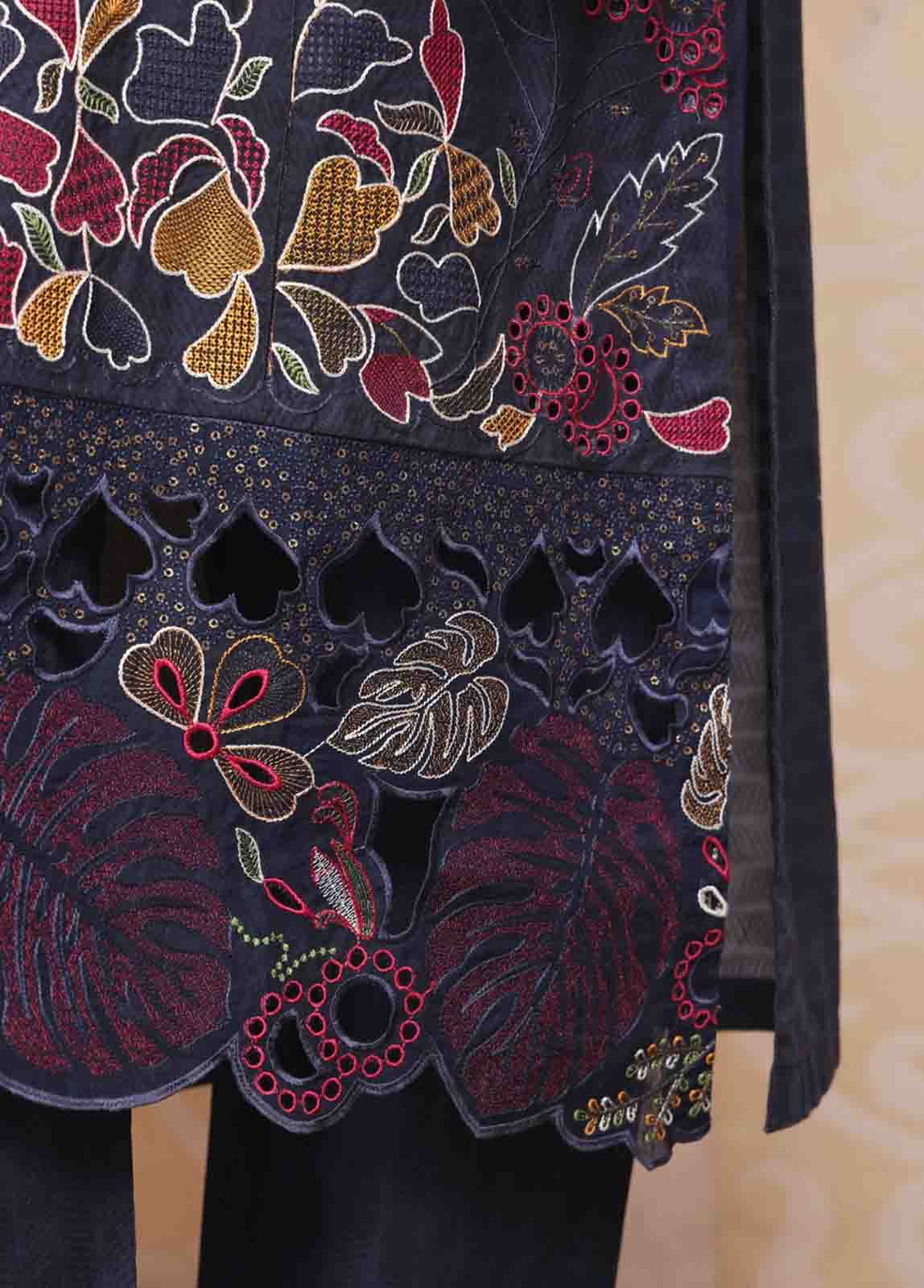Bin Saeed Fabric - SM-FE-080 A- 3 Piece Embroidered Stitched Suit