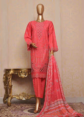SM-FE-082 A- 3 Piece Embroidered Stitched Suit