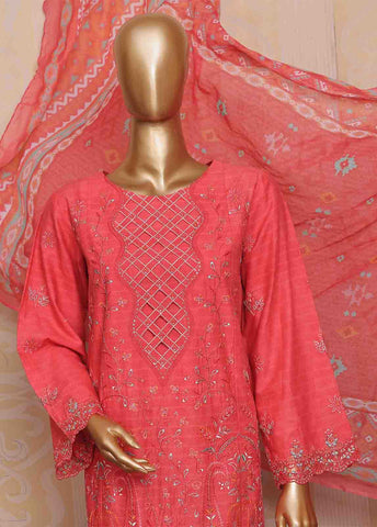 Bin Saeed Fabric - SM-FE-082 A- 3 Piece Embroidered Stitched Suit