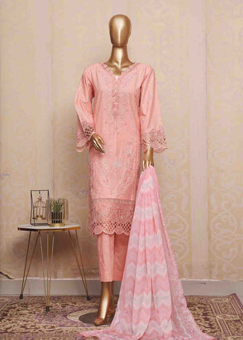 Bin Saeed Fabric - SM-FE-083 A- 3 Piece Embroidered Stitched Suit